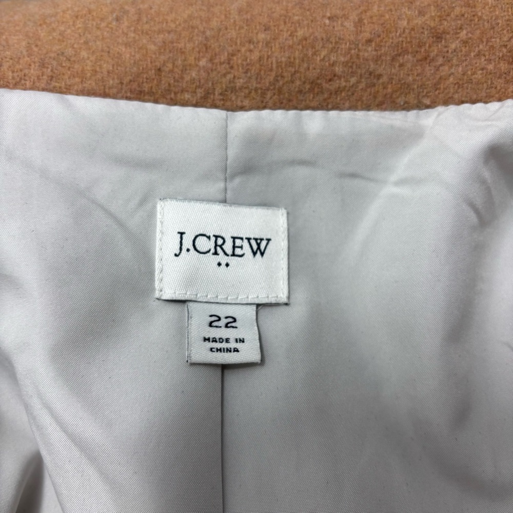 J.Crew Colorblock City Coat Wool Blend  Gray Brown Black Size‎ 22 - Picture 14 of 16